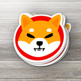 Shiba Inu SHIB sticker - detail view on white background
