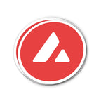 Avalanche AVAX Logo Waterproof Vinyl Crypto Sticker - red A logo front view