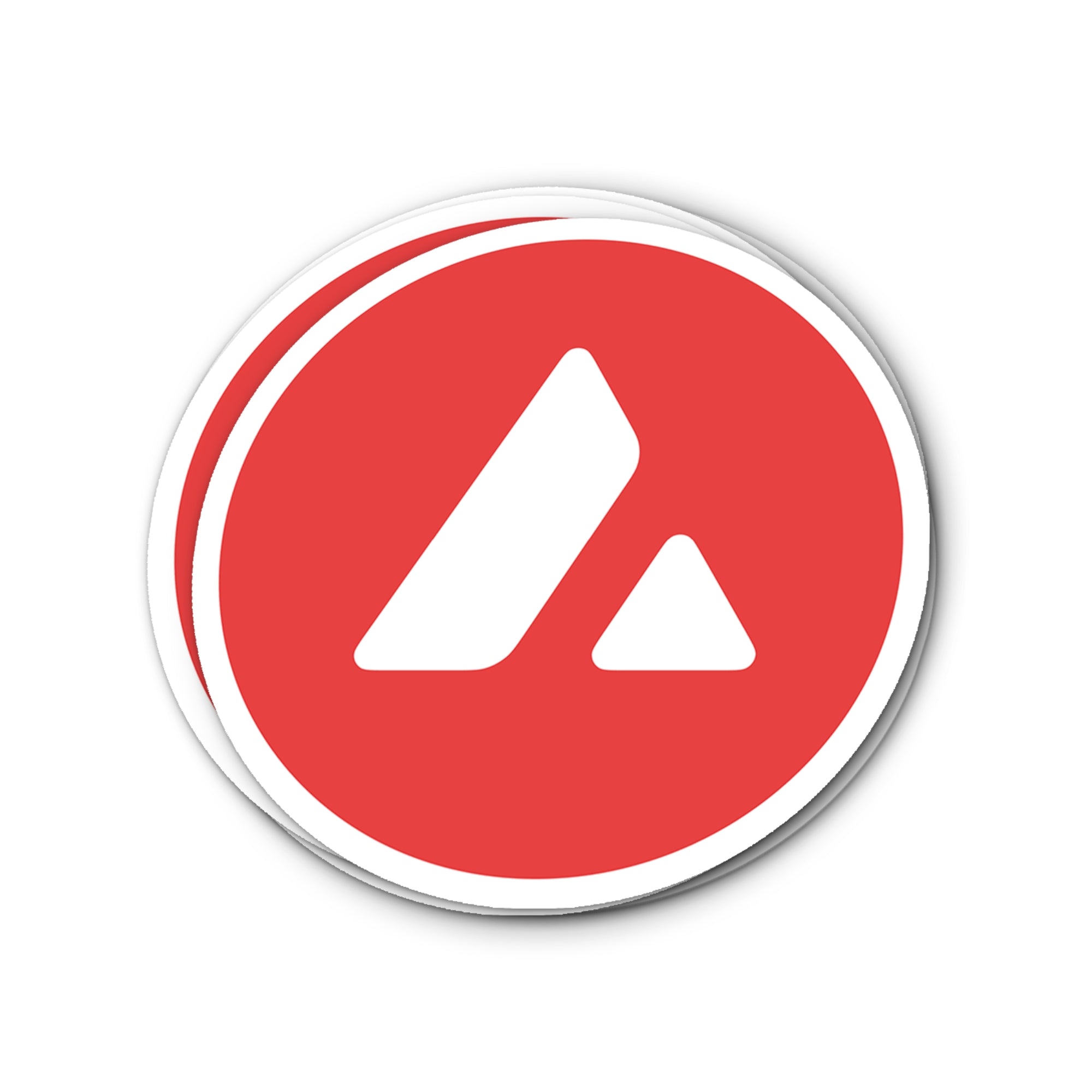 Avalanche AVAX Logo Waterproof Vinyl Crypto Sticker - red A logo front view