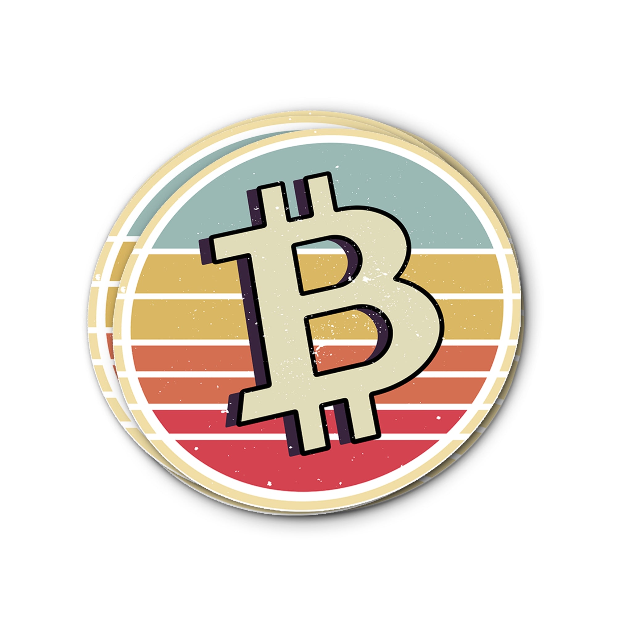 Bitcoin Retro Style Logo Waterproof Vinyl Crypto Sticker - vintage BTC design