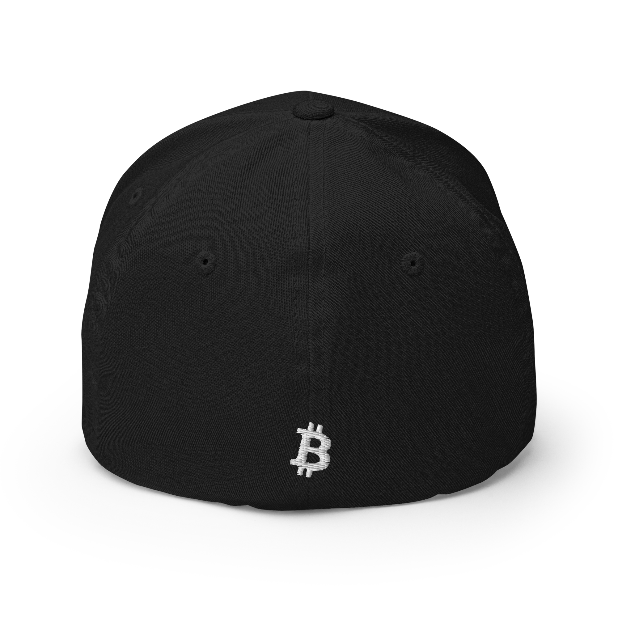Bitcoin Script Crypto Flexfit Hat - black back view