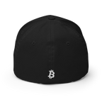 21 Million Crypto Flexfit Hat - black back view