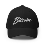 The Satoshi Crypto Flexfit Hat - black front view