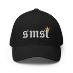 The SMSF Crypto Flexfit Hat - black front view