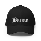 Bitcoin Script Crypto Flexfit Hat - black front view