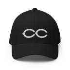 The Monogram Crypto Flexfit Hat - black front view