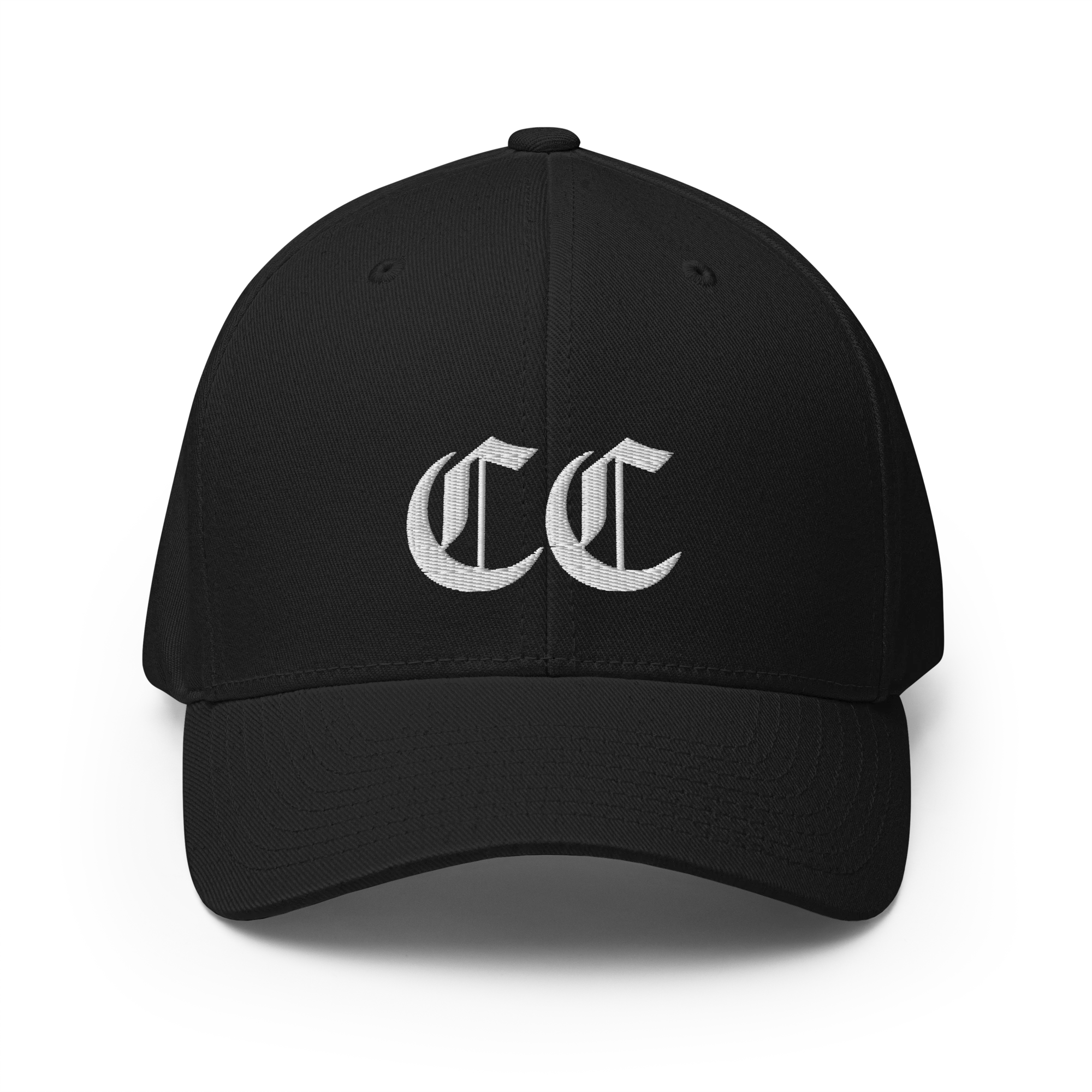 CC Signature Crypto Flexfit Hat - black front view