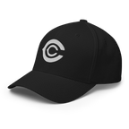 The CC Cap Crypto Flexfit Hat - black left-front view