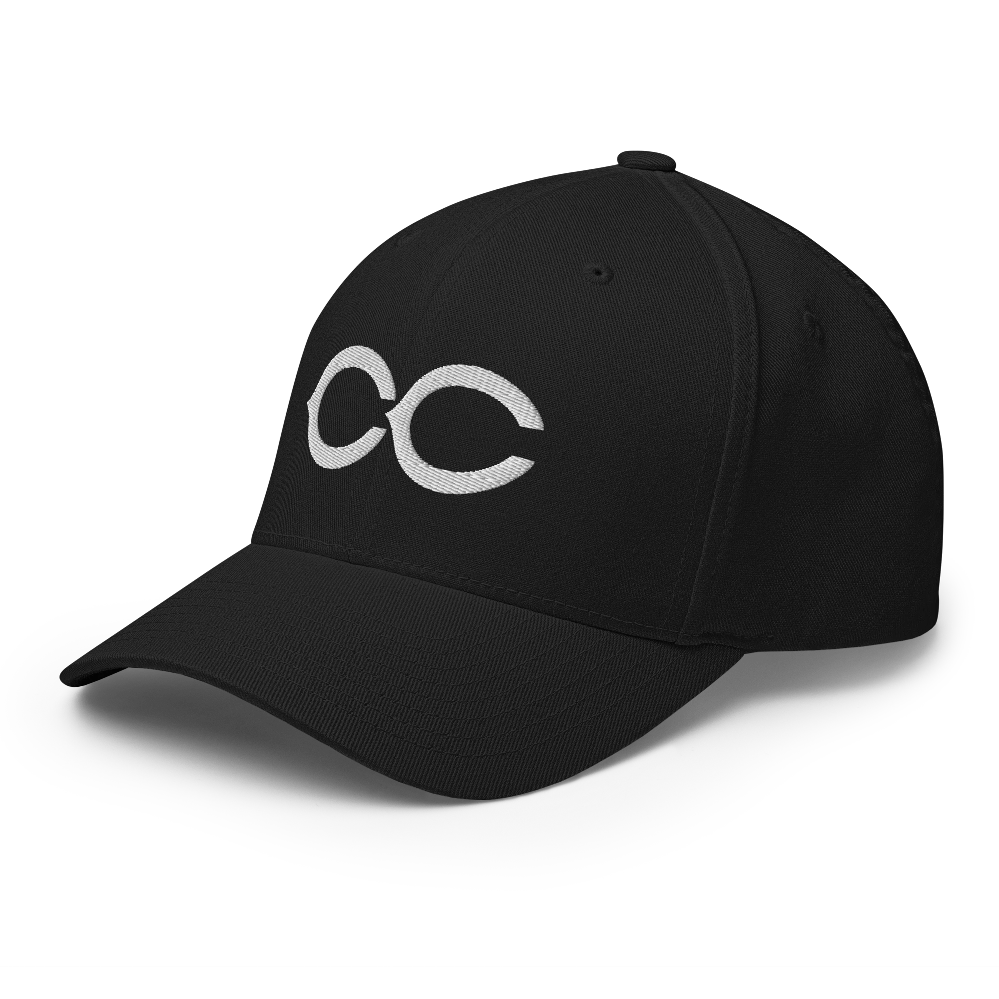 The Monogram Crypto Flexfit Hat - black left-front view