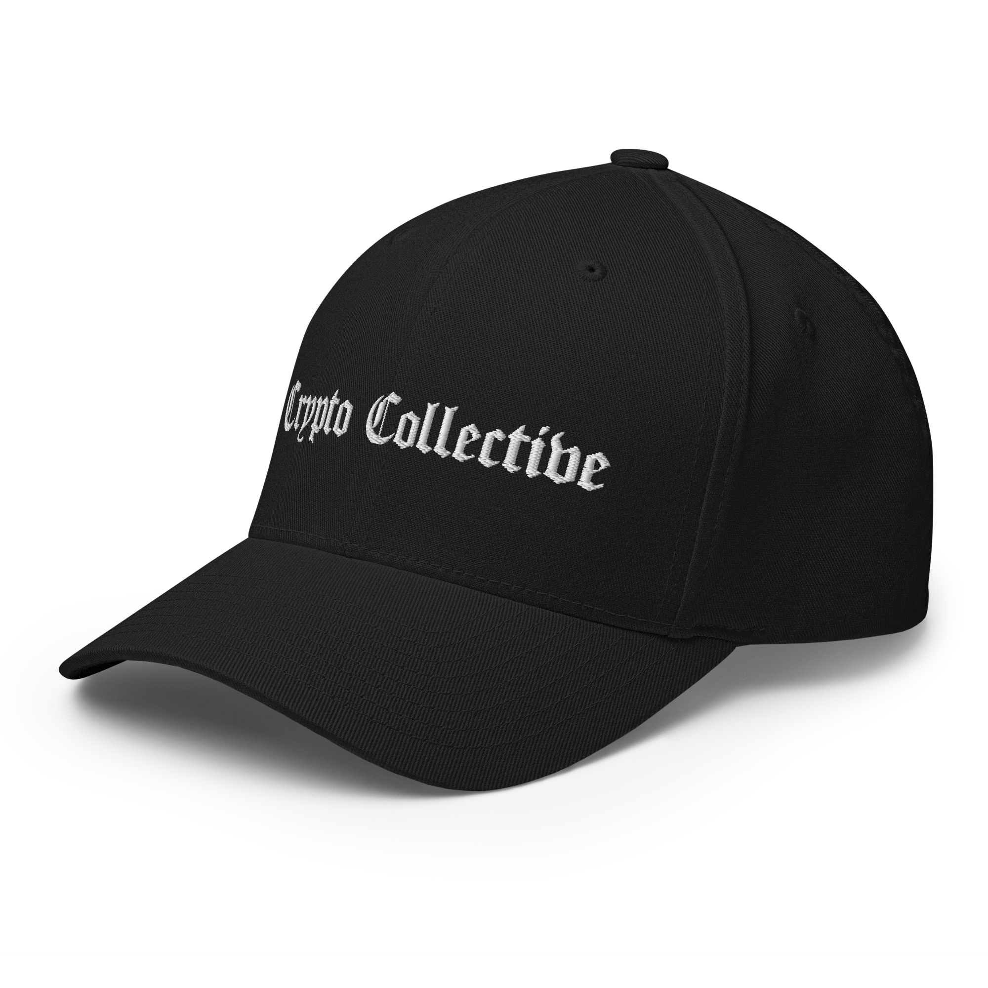 The OG Crypto Flexfit Hat - black left-front view