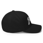The Satoshi Crypto Flexfit Hat - black right-side view