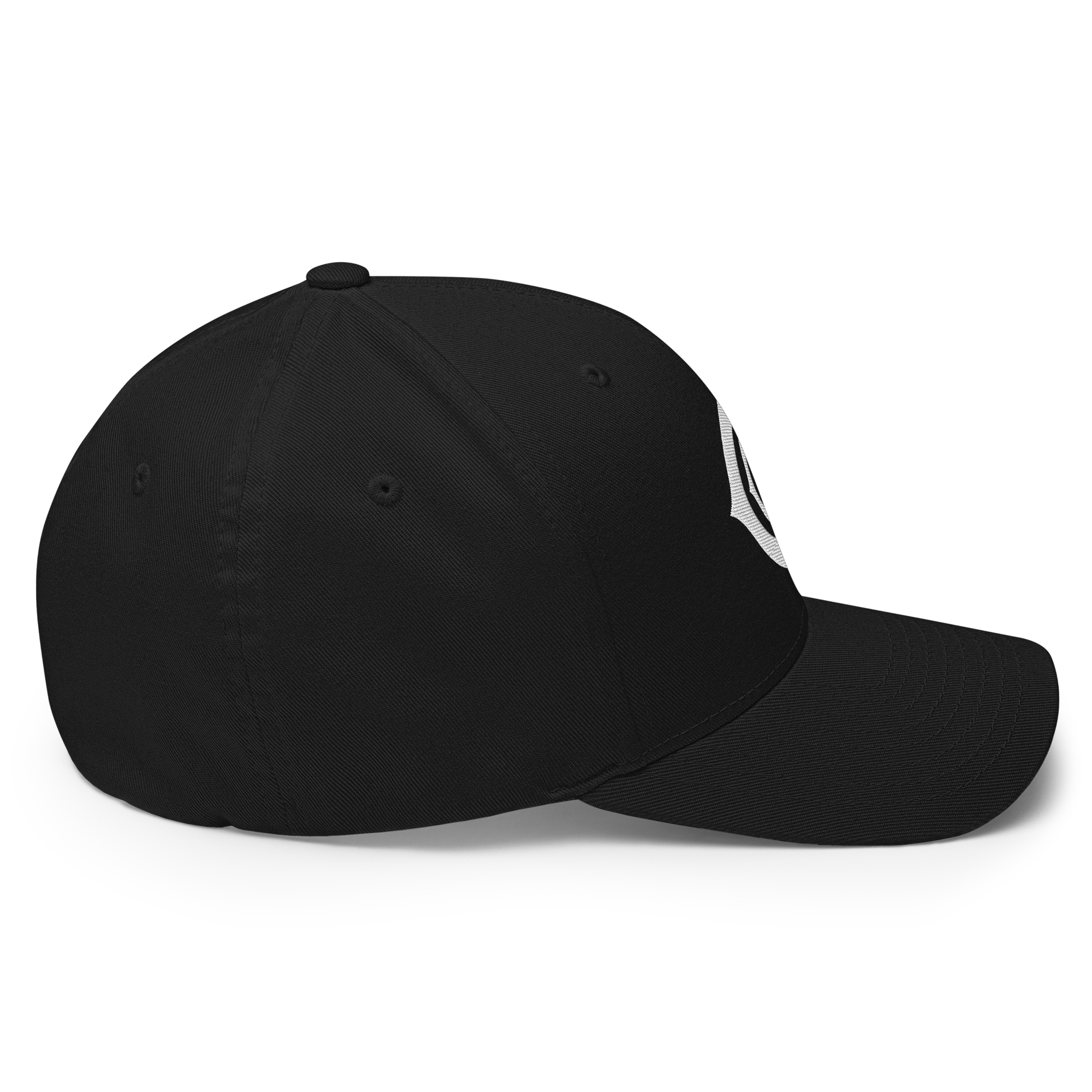 The CC Cap Crypto Flexfit Hat - black right-side view