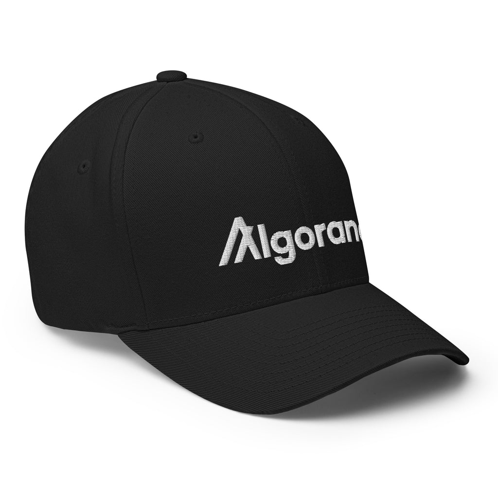 Embroidered Algorand FlexFit Dad Hat - black right front ALGO logo
