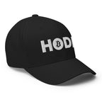 Embroidered HODL Bitcoin crypto hat white - right side view