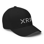 Embroidered XRP FlexFit Dad Hat - black right front XRP logo