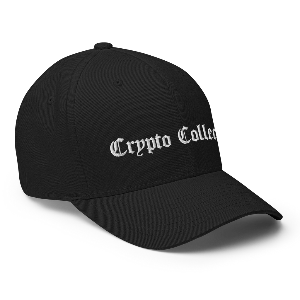 The OG Crypto Flexfit Hat - black right-front view
