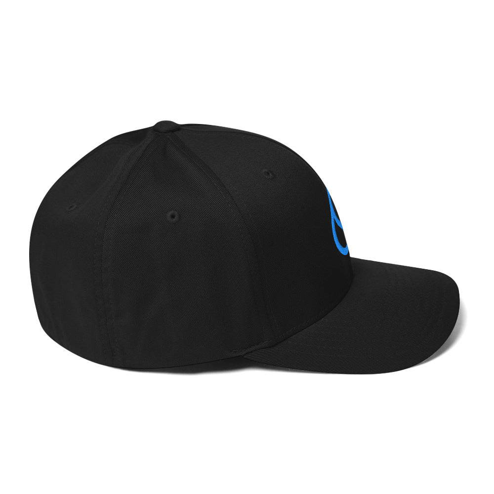 Embroidered Sui SUI crypto hat black - right side view