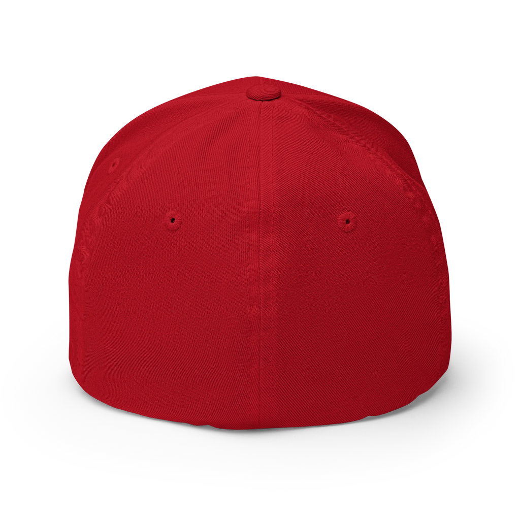 The SMSF Crypto Flexfit Hat - red back view