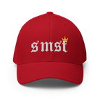 The SMSF Crypto Flexfit Hat - red front view