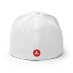 Embroidered Avalanche FlexFit Dad Hat - white back view