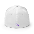 Embroidered Polygon FlexFit Dad Hat - white back view