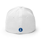 Embroidered Litecoin FlexFit Dad Hat - white back view