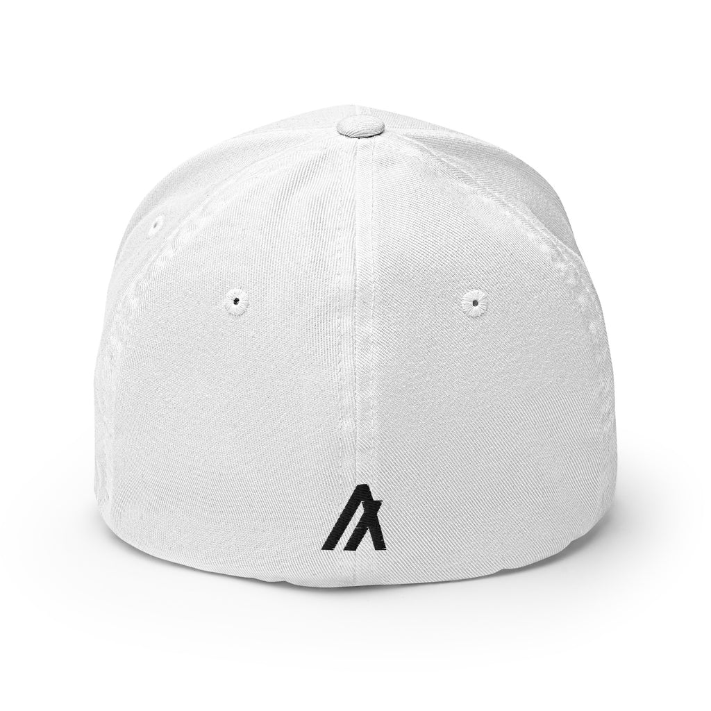 Embroidered Algorand FlexFit Hat Design 2 - white back view