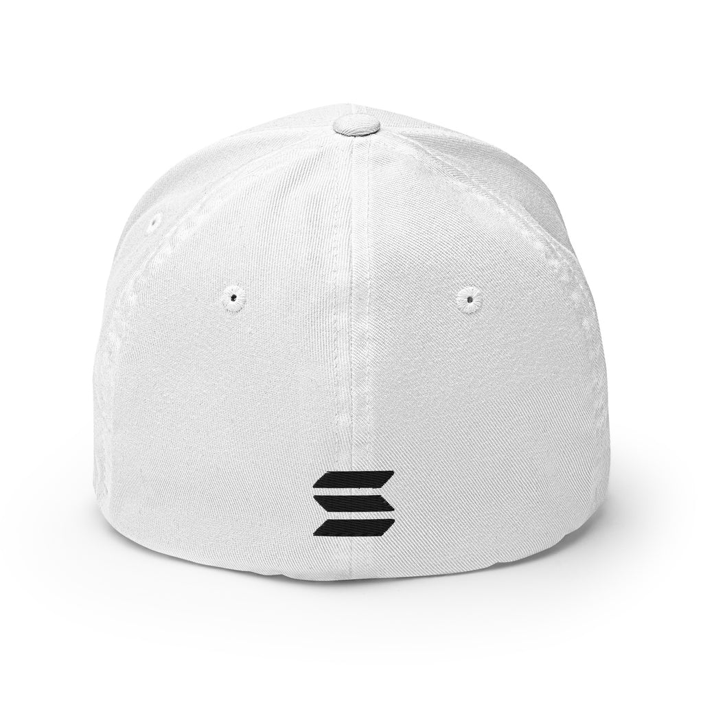 Embroidered Solana FlexFit Dad Hat - white back view