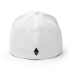 Embroidered Ethereum FlexFit Dad Hat - white back view