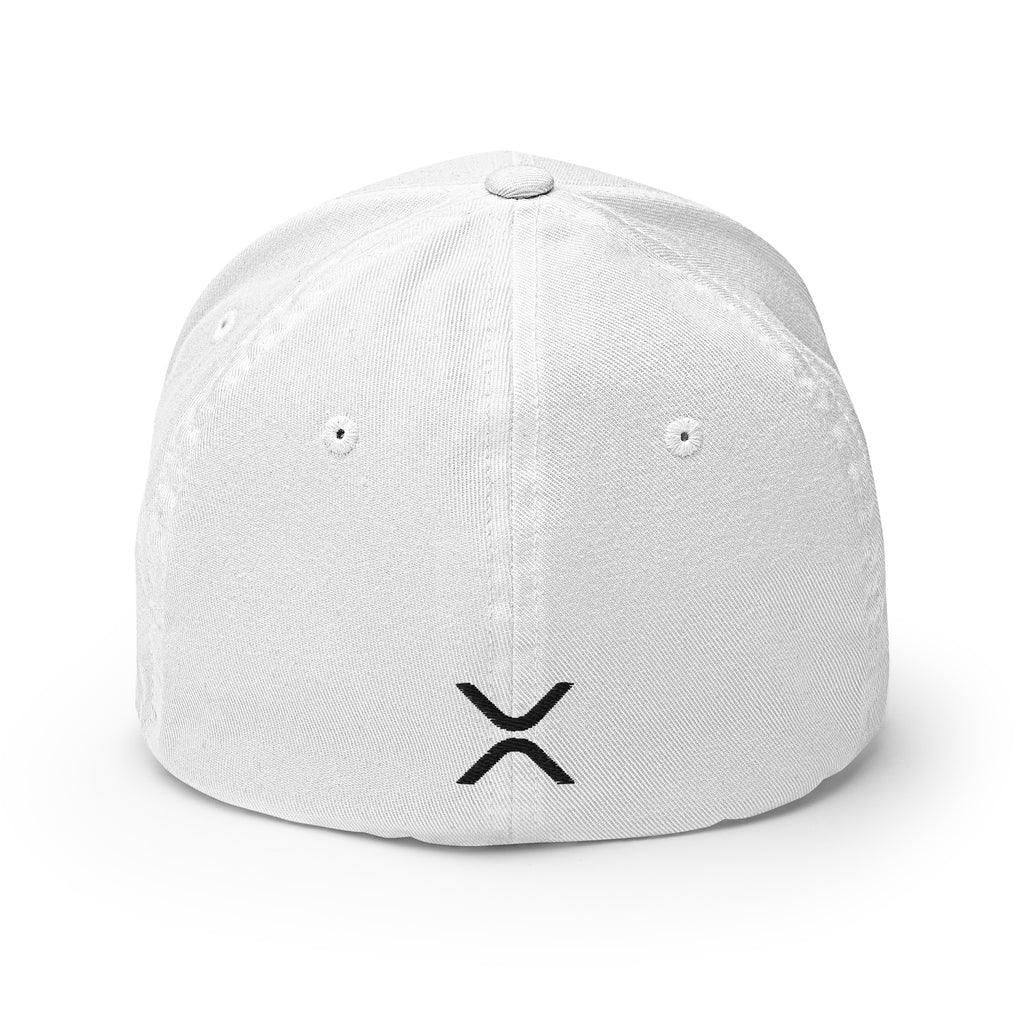 Embroidered XRP FlexFit Dad Hat - white back view