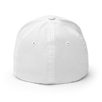 The Satoshi Crypto Flexfit Hat - white back view