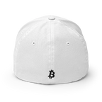 21 Million Crypto Flexfit Hat - white back view