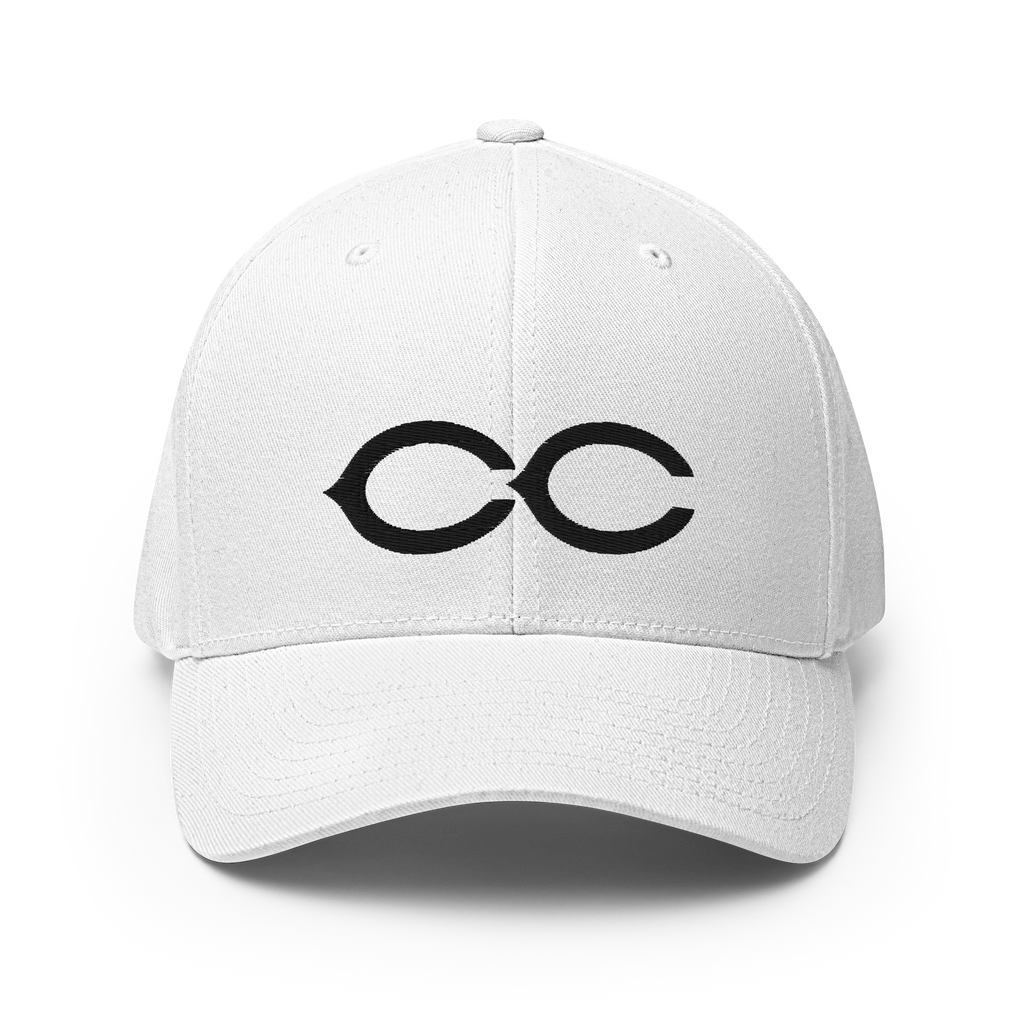 The Monogram Crypto Flexfit Hat - white front view