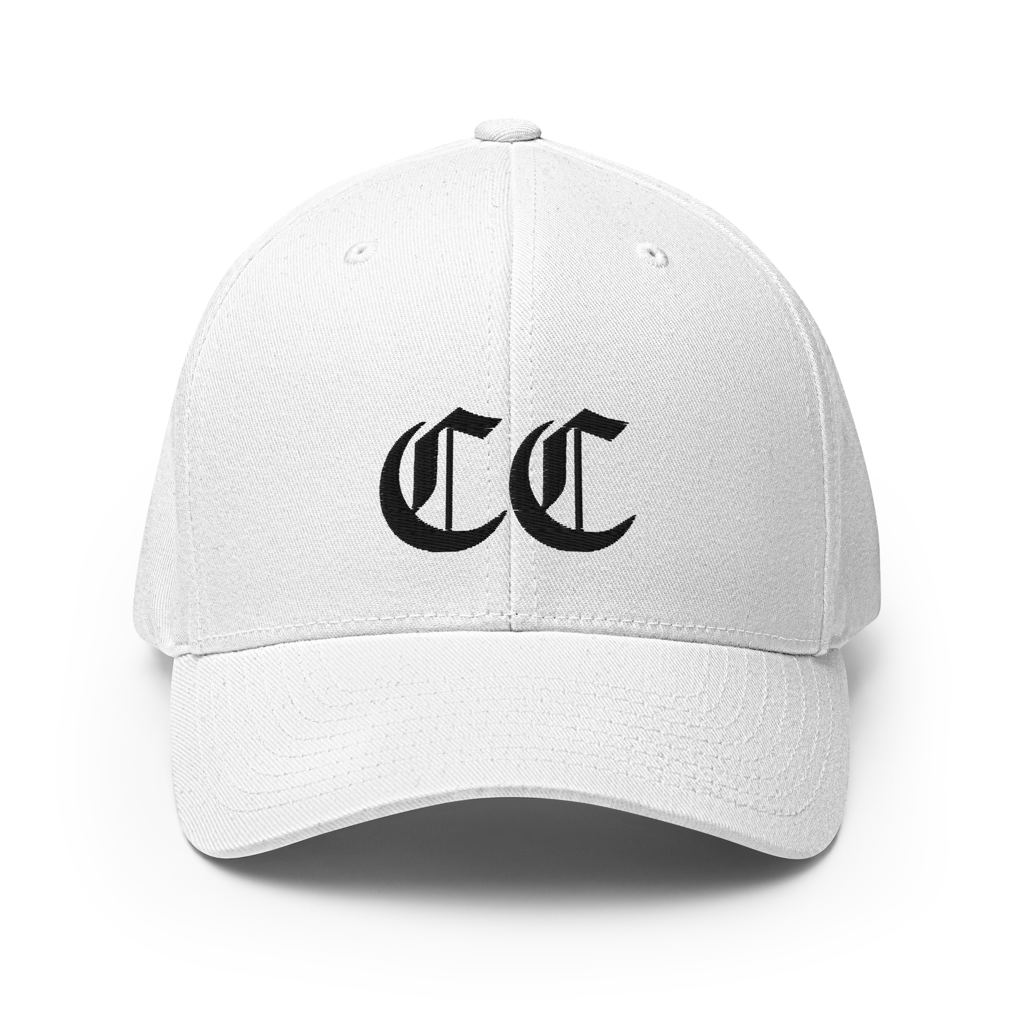 CC Signature Crypto Flexfit Hat - white front view