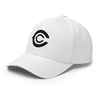 The CC Cap Crypto Flexfit Hat - white left-front view