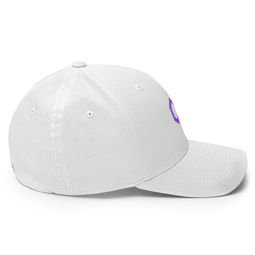 Embroidered Polygon MATIC crypto hat white - right side view