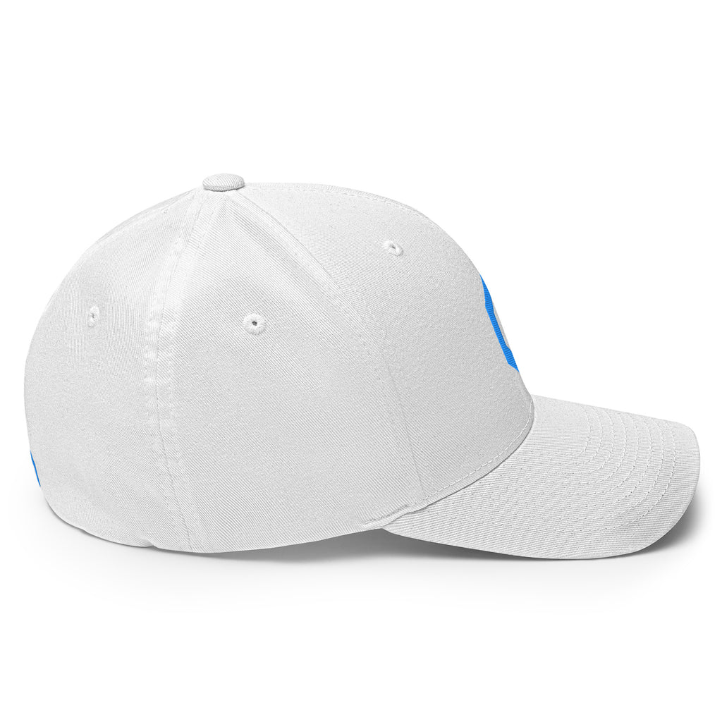 Embroidered Chainlink LINK crypto hat white - right side view