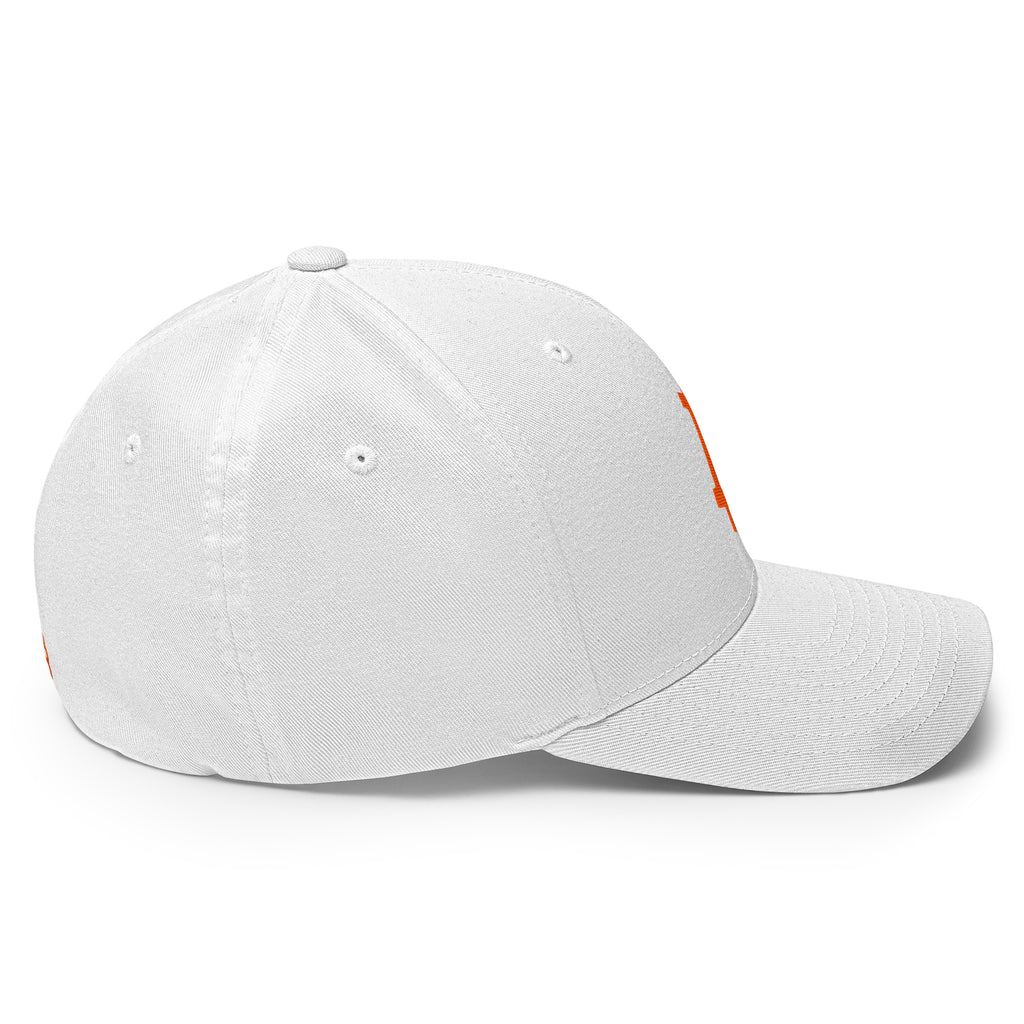 Embroidered Orange Bitcoin BTC hat black - right side view