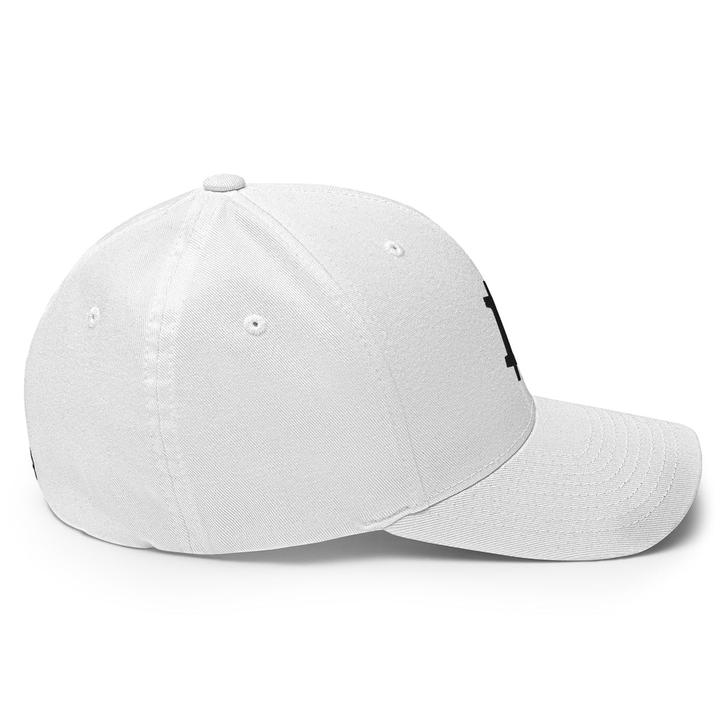 Embroidered Bitcoin BTC hat Design 2 black - right side view