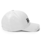 Bitcoin Script Crypto Flexfit Hat - white right-side view