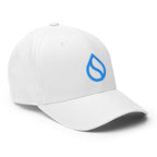 Embroidered Sui FlexFit Dad Hat - white right front view