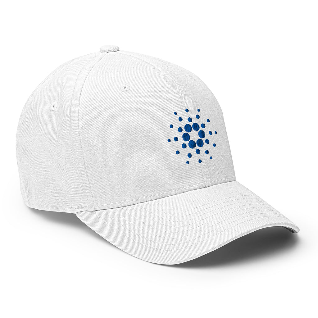 Embroidered Cardano FlexFit Dad Hat - white right front view