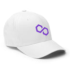 Embroidered Polygon FlexFit Dad Hat - white right front view