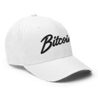 The Satoshi Crypto Flexfit Hat - white right-front view