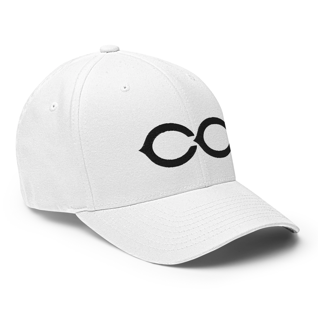 The Monogram Crypto Flexfit Hat - white right-front view