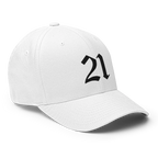 21 Million Crypto Flexfit Hat - white right-front view