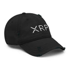 Embroidered XRP Distressed Dad Hat - side view