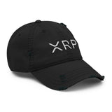 Embroidered XRP Distressed Dad Hat - side view
