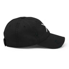 Embroidered XRP X Distressed Hat - three quarter view