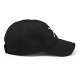 Embroidered XRP X Distressed Hat - three quarter view